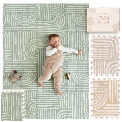 Baby Play Mat – Premium Foam Playmat for Babies & Toddlers, 67" x 48", Neutral Modern Look, Easy-Clean & Non-Toxic, Ideal for Tummy Time, Decor-Friendly Baby Floor Play Mat for Any Room – Co-Toddlery