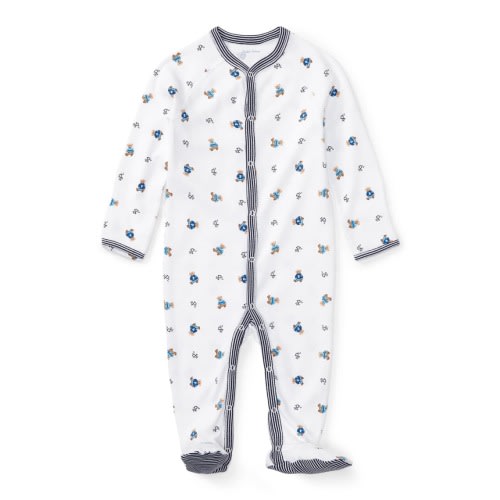 Teddy Bear Printed Coverall, Size Newborn-9 Months