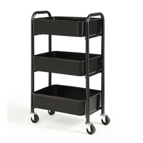 SunnyPoint 3-Tier Under Desk Mobile Utility Cart with Metal Storage Organizer & Reviews | Wayfair