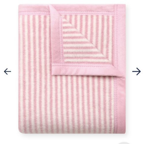 Sweet Pea Stripe Blush Mini Blanket