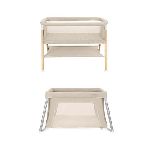 Essential Bassinet + Compact Travel Crib - Sandstone / Sandstone
