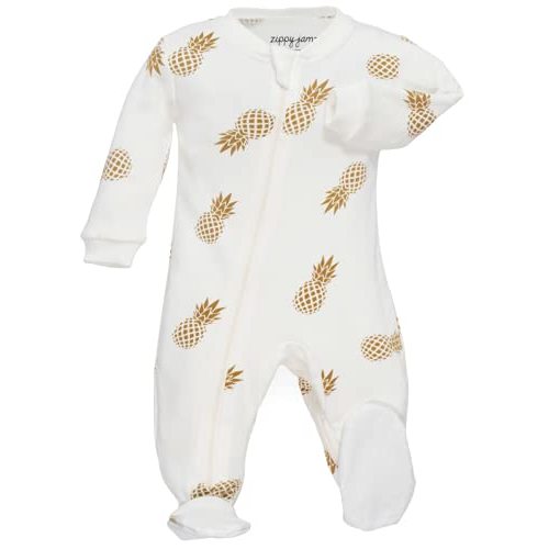 zippyjamz – Zipper Organic Sleeper Footed Onesies Sleeper Baby Pajamas with Inseam Zipper