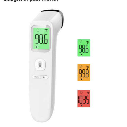 No-Touch Thermometer for Adults and Kids, Accurate Digital Baby Thermometer, Fever Alarm & Silent Mode, 2 in 1 Forehead & Object Mode