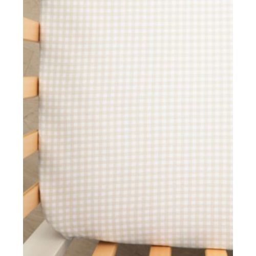 Baby Gingham-Print Cotton Crib Sheet
