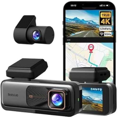 4K Dash Cam Front and Rear, 170° Ultra Wide Dashcam with ADAS, Night Vision, 24/7 Parking Mode, Sony IMX415 Sensor, WDR, Free 64GB SD Card, 5G/2.4G WiFi, Built-in GPS, Loop Recording