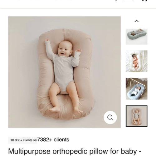 Multipurpose orthopedic pillow for baby - Soft and breathable support