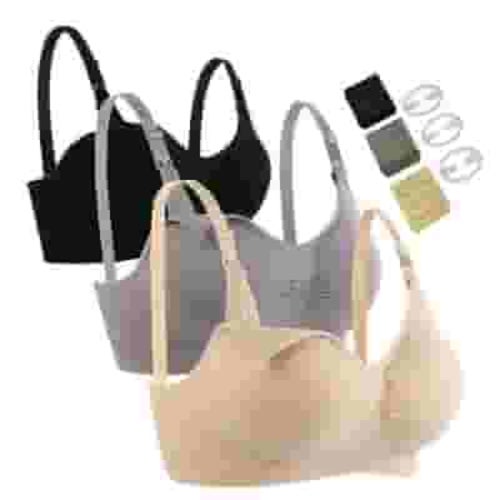 Seitop 3 Pack Maternity Nursing Bra for Breastfeeding Seamless Wireless Bras Sleep Bralette for Women M