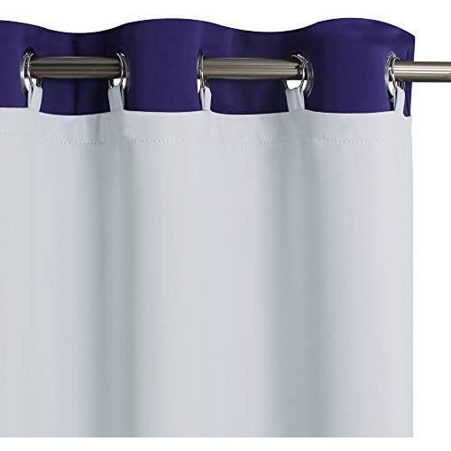 KGORGE Energy Efficiency Blackout Curtain Liners for 95 inch Long Curtains, White, 2 Panels, W 50 x L 92