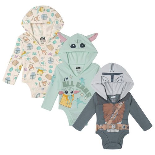 STAR WARS 3 Pack Hooded Cosplay Bodysuits Newborn to Infant