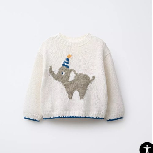 EMBROIDERED ELEPHANT KNIT SWEATER - Ecru | ZARA United States