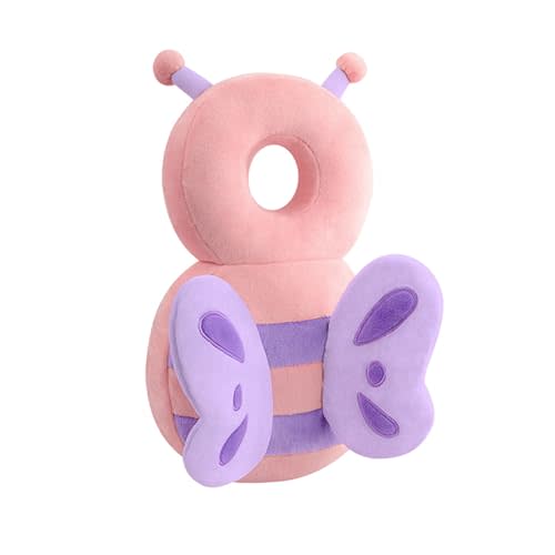 Toddler Baby Head Protection Cushion Backpack Wear,Pink Butterfly