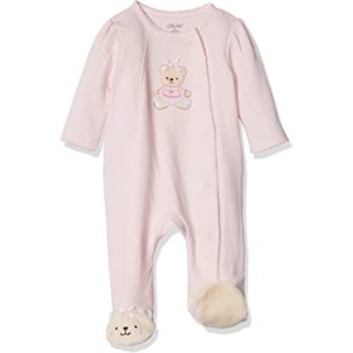 Little Me Baby Girls Cotton Side Snap Footie