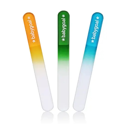 Babygoal Baby Nail Files 3 Pack,Newborn Nail Files with a Pouch,Genuine Czech Float Glass, Gift for Newborns,Toddlers,Infant, Babies &Young Children 3NF02