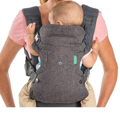 Infantino Flip Advanced 4-in-1 Carrier - Ergonomic, convertible, face-in and face-out front and back carry for newborns and older babies 8-32 lbs