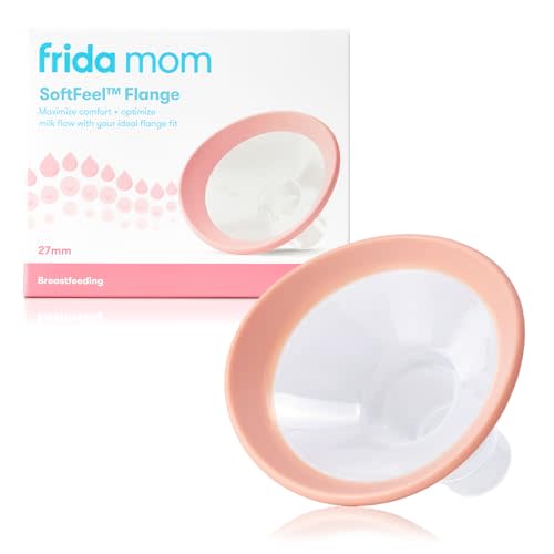 Frida Mom Breast Pump Flange Insert 27mm, Silicone Pump Insert, SoftFeel Flanges, Compatible with Frida Mom 2-in-1 Manual + Silicone Suction Breast Pump, BPA Free