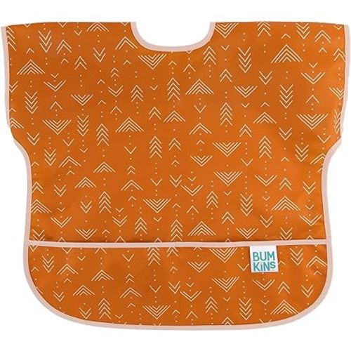 Bumkins Bibs, Baby and Toddler Bibs, Bibs for Girls and Boys, Large for 1-3 Years, Short Sleeve Waterproof Bib for Kids