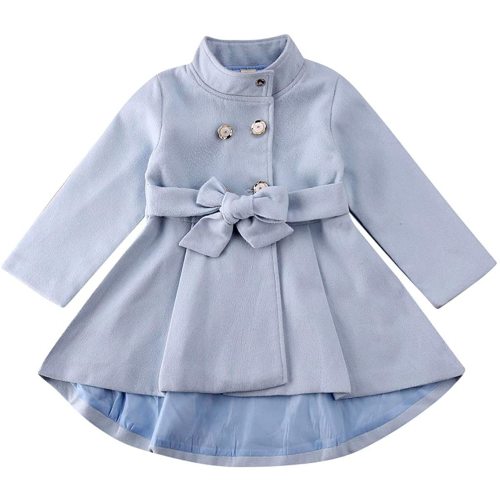 Toddler Kids Baby Girl Fall Winter Clothes Long Sleeve Jacket Trench Coat Windbreaker Breasted Belt Outerwear