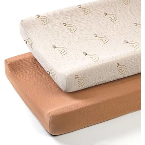 Muslin Changing Pad Covers: Baby Cotton Changing Table Covers - Soft Changing Pad sheets for Boys Girls