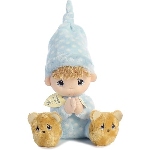 Aurora® Inspirational Precious Moments™ Precious Prayer Boy Stuffed Animal - Cherished Memories - Enduring Comfort - Blue 9.5 Inches