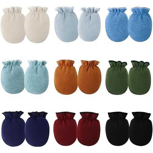 Cute Baby Mittens Newborn, No Scratch Baby Boy Mittens, Baby Girl Hat Gloves for Toddlers, Infant, Newborn