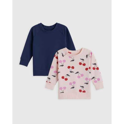 Organic Cotton French Terry Crew Neck Sweatshirt 2-Pack