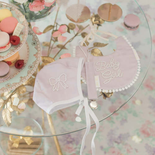 Lavender Heirloom Pearl Baby Set