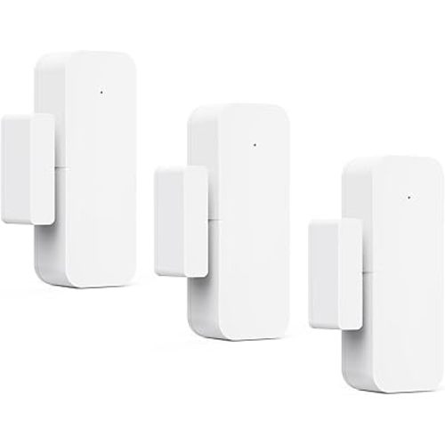 TREATLIFE WiFi Smart Door Sensor, 2.4GHz Window Alarm Sensor, Wireless Contact Sensor for Home Security, Smart Home Devices Compatible with Alexa and Google Assistant (3 Pack), WCS-10