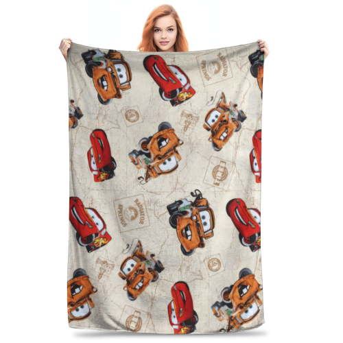 Khaki Mater Cars Lightning Mcqueen Blanket for Couch Bed Comfy Throw Blankets for Travel Camping, 30x40 in for Puppy/Baby