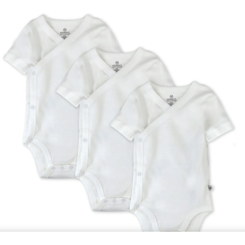 3 Pack Short Sleeve Side Snap Bodysuits | Honest Baby Clothing