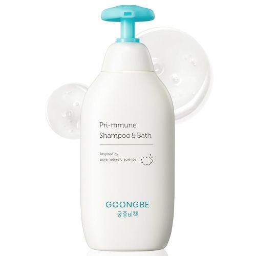 Pri-mmune Shampoo & Bath - Korean Baby Wash - Hypoallergenic Head to Toe Cleanser - Paraben-Free Formula For Sensitive Hair & Skin, 11.8 fl.oz.