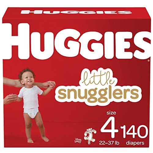 Huggies Little Snugglers, Baby Diapers Size 4, 140 Ct