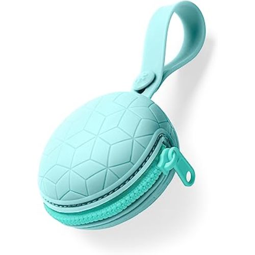 Skip Hop Silicone Pacifier Holder, Grab & Go, Light Teal