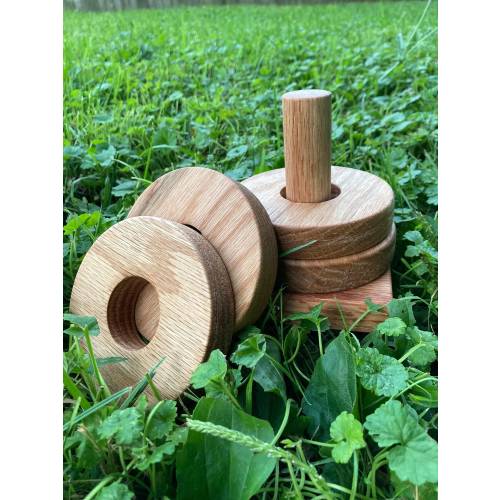 Wooden Stacking Toy- Red Oak & Pine (or) Aspen