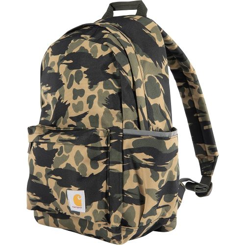 Carhartt 21L Classic Laptop Backpack, Water-Resistant Pack W/ 15" Laptop Sleeve and Organizational Compartments, PFAS Free, Blind Duck Camo