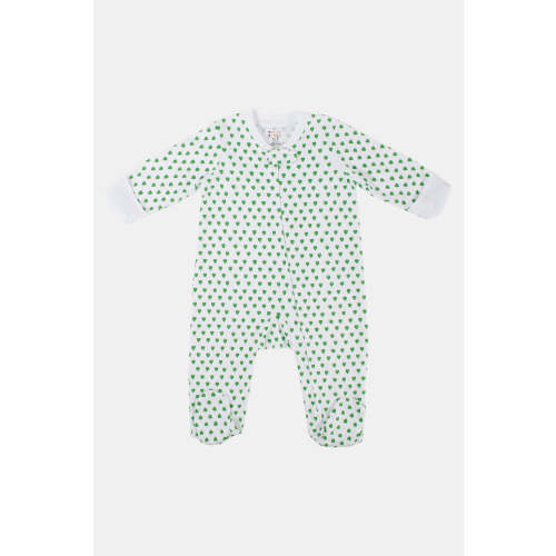 Infant Hearts Zipper Footie