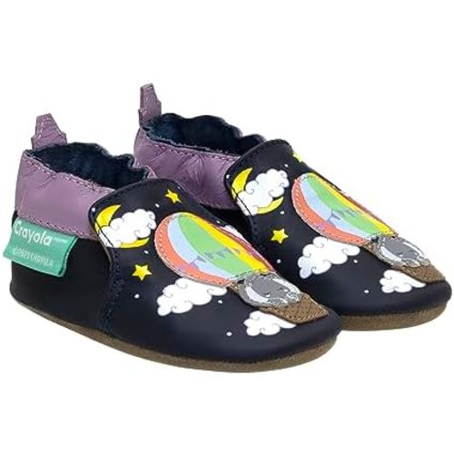 Robeez Baby Girls and Unisex Soft Soles Slip-Resistant Crib Shoes Slippers for Infant and Toddler, 0-24 Months