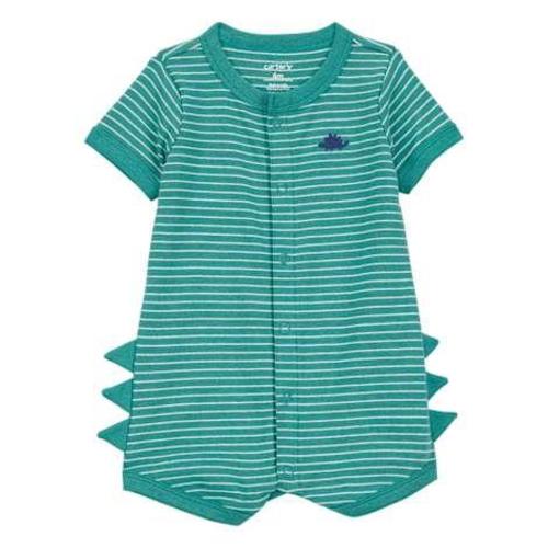 Infant Boys' Green Stripe Dinosaur Romper
