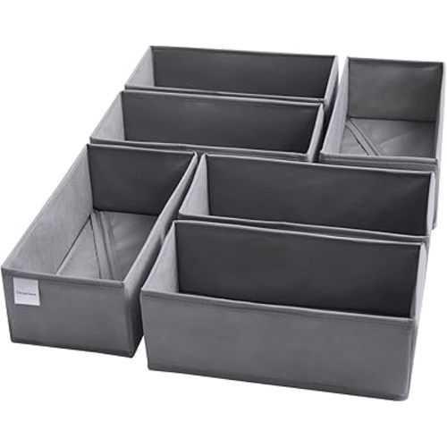 6 Packs Dresser Organizers,Drawer Organizers for Clothing,Baby Organizers and Storage Drawers,Woven-Fabric Dresser Drawer Organizers