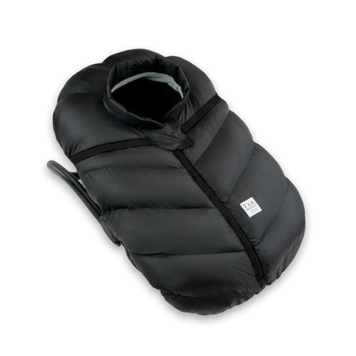 7AM Infant Car Seat Cover - Winter Puffy Cover with Center Zipper for Baby Boys & Girls, Lightweight, Windproof & Water-Repllent Outer Shell, Universal Fit for Infant Car Seat | (0-12M)