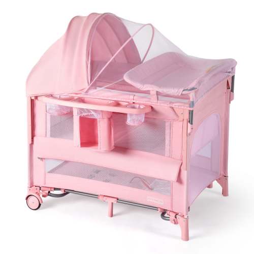 Joymor Solid Wood Baby Crib - Non-Toxic Nursery Bed - Toddler Bed