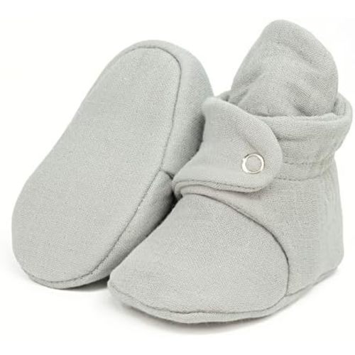 Ella Bonna Baby Booties Organic Cotton Muslin Newborn Baby Slippers Baby Boy Booties, Infant Girl Booties, 6-12 months, 0-6 Months, 12-18 Months, 0-3 Months, 18-24 Months, Toddler Shoes