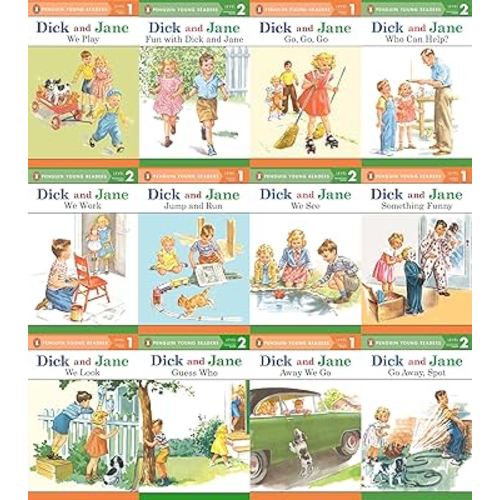Dick and Jane Level 1 & Level 2 Readers (Set of 12) Ages 3-6