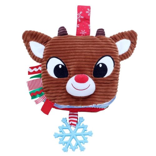 Rudolph the Red-Nosed Reindeer 6" Rudolph Plush Book with Teether - Christmas