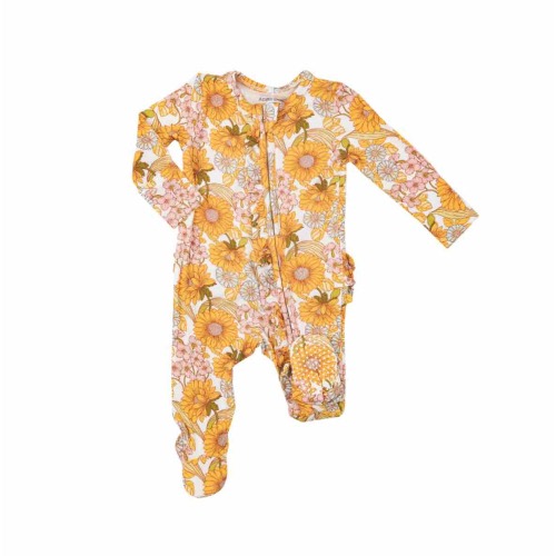2 Way Ruffle Zipper Footie - Sunflower Child – The Happy Days Co