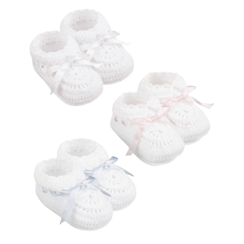 Hand Crochet Newborn Booties