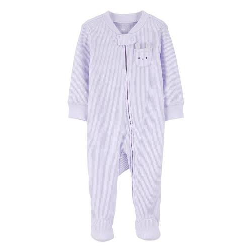 Baby Girl Carter's Bunny 2-Way Zip Ribbed Sleep & Play Pajamas