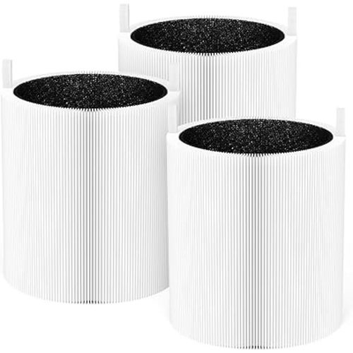 3 Packs 511 Replacement Filters for Blueair Blue Pure 511 Air Purifi-er, 2-in-1 Filter of H13 True HEPA and Activated Carbon Filter