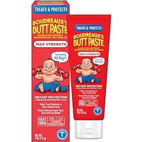 Boudreaux's Butt Paste Maximum Strength Diaper Rash Cream, Ointment for Baby, 4 oz Tube - 4 Ounce