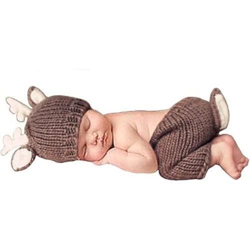 Newborn Baby Photography Props Outfits Christmas Deer Lovely Boy Hat Pant Girl