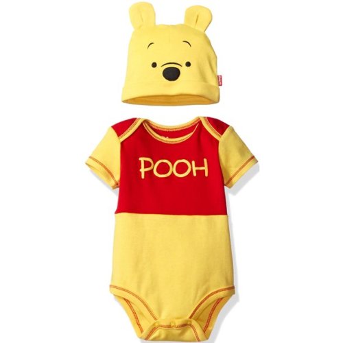 Disney Winnie the Pooh Baby Boys Costume Short Sleeve Bodysuit & Hat Set 24 Months